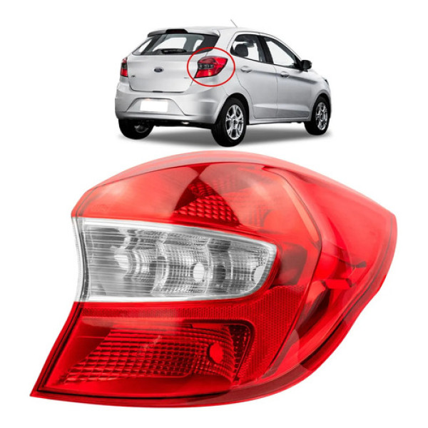 Lanterna Traseira Lado Ford Ka Hatch 2015 16 17 2018 Cristal