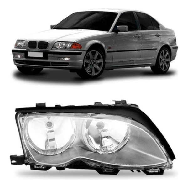 Farol Bmw S3 1999 2000 2001 Máscara Cinza Modelo Original