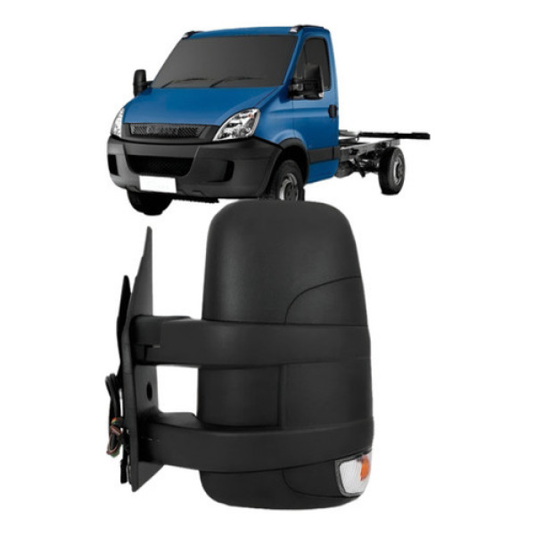 Retrovisor Iveco Daily 2008 A 2019 Fixo Curto Com Pisca