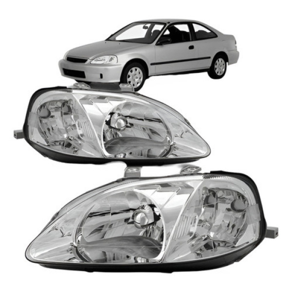 Par Farol Honda Civic 1999 2000 Tyc