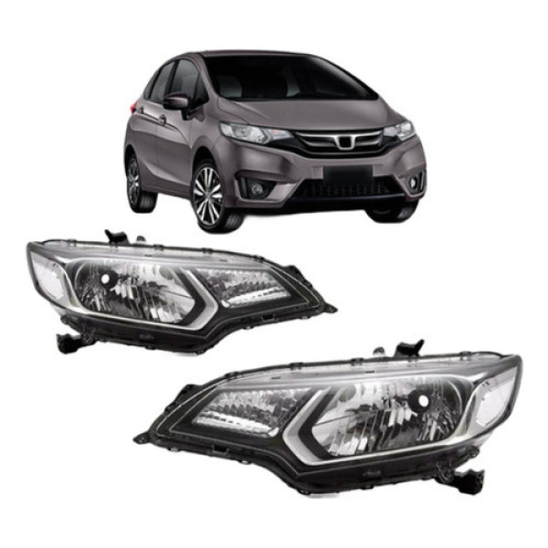 Par Farol Fit 2014 15 16 17 18 19 20 2021 Eletrico Com Motor