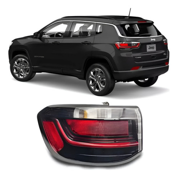 Lanterna Traseira Canto L/e Jeep Compass 22 23 24 25 C/led Esquerdo/motorista