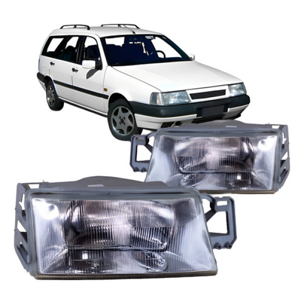 Par Farol Tempra Sw 1991 92 93 94 1995 Cromado Ambos Lados