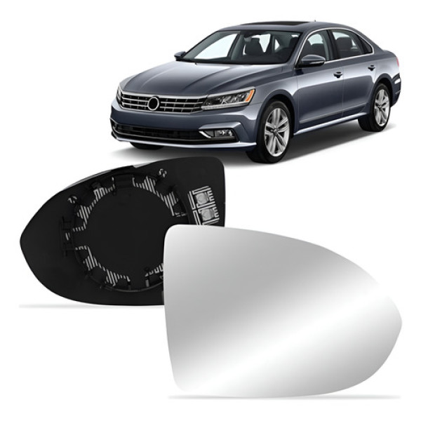 Lente Retrovisor C/ Aqueci. C/ Divisor Foco Passat 16 A 2020