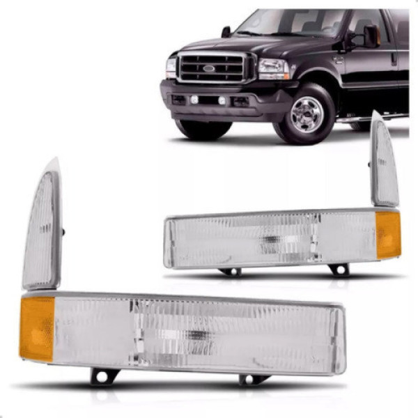 Par Pisca Seta F250 1999 00 01 02 03 04 2005 Refletor Âmbar