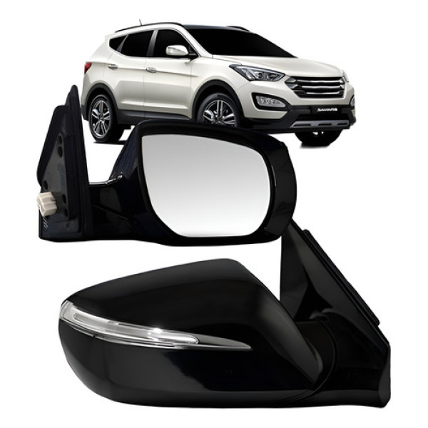 Espelho Retrovisor Santa Fe 14/2018 Retrátil Elétrico Ofer