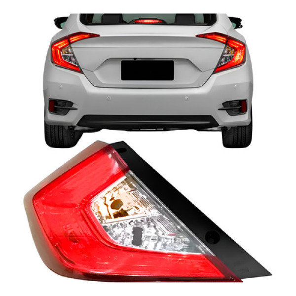 Lanterna Traseira Civic 2016 2017 2018 Canto Com Led