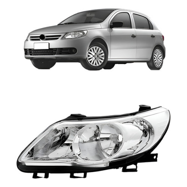 Farol Gol G5 2009 2010 2011 2012 Foco Duplo Cromado