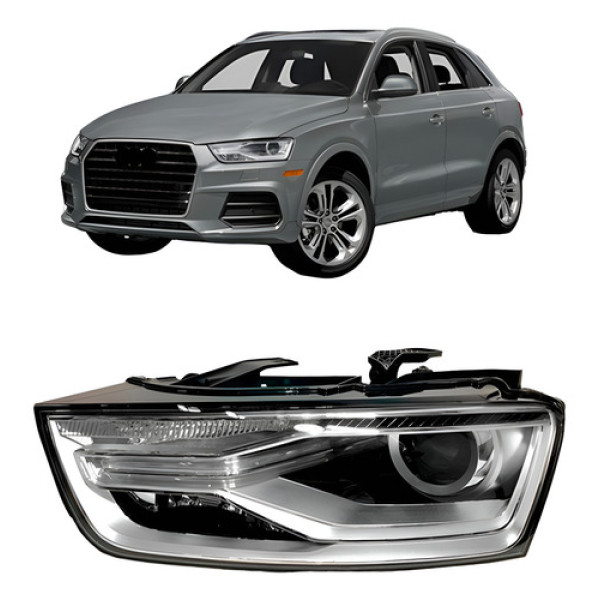 Farol Dianteiro Para Audi Q3 2015 A 2019 Elétrico C/ Xênon