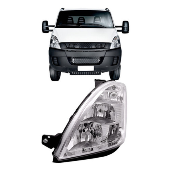 Farol Iveco Daily 2008/2018 Elétrico Com Motor C/ Auxiliar