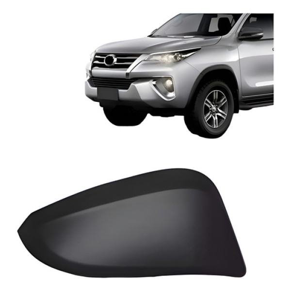 Aplique Capa Retrovisor Hilux 2016 A 2018 Preto Texturizado