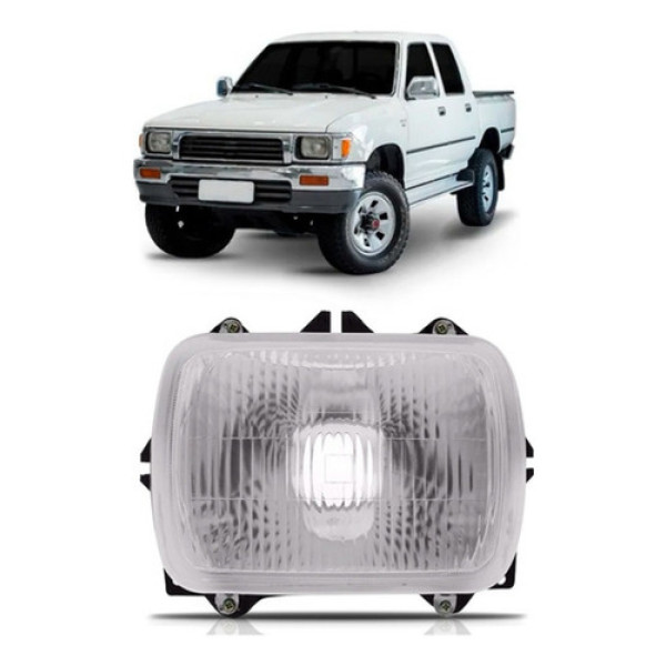Farol Hilux/l200 Quadrado 1990 A 2001 Com Suporte C/garantia
