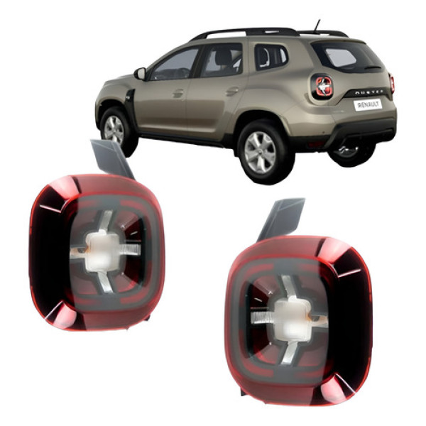 Par Lanterna Traseira C/ Led Duster 2021 2022
