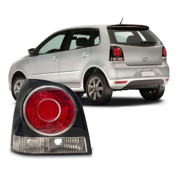 Lanterna Traseira Esquerda Vw Polo Hatch 2007 A 2014 Fume