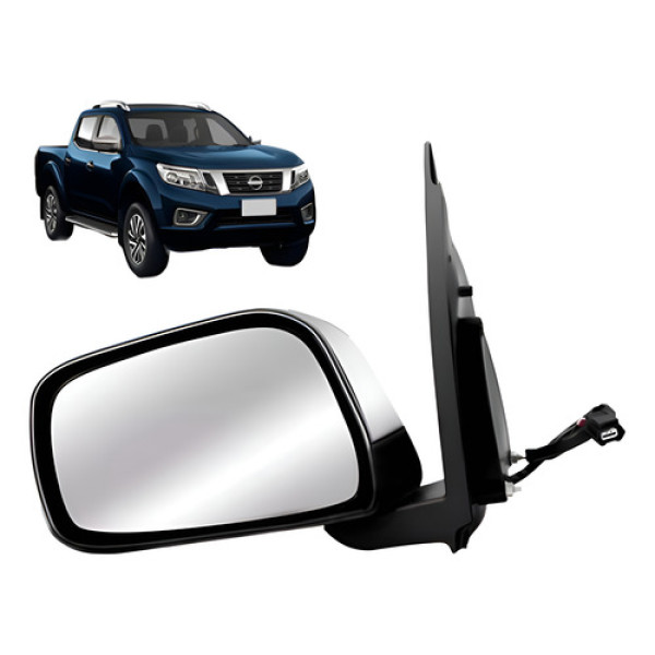 Retrovisor Frontier 2017 2018 2019 Eletrico Capa Cromada