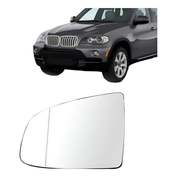 Lente Retrovisor Bmw X6 2010 A 2011 Com Aquecedor