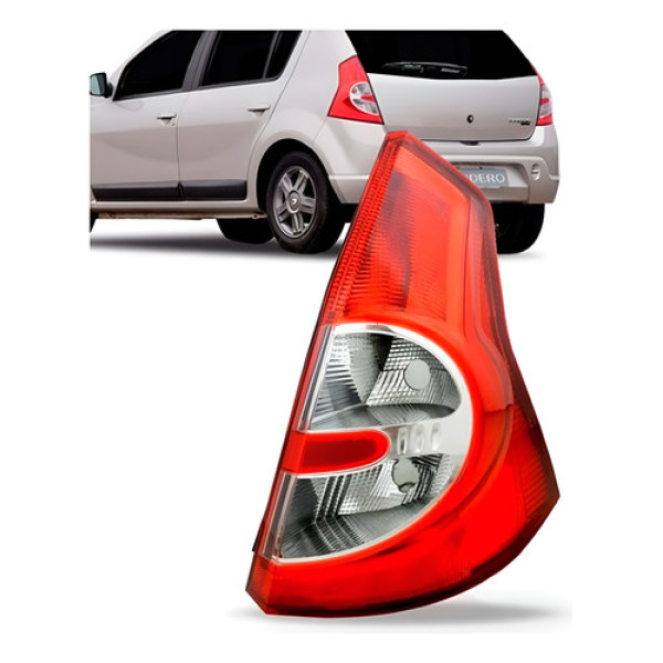 Lanterna Traseira Para Renault Sandero 08 09 2010 11 Bicolor
