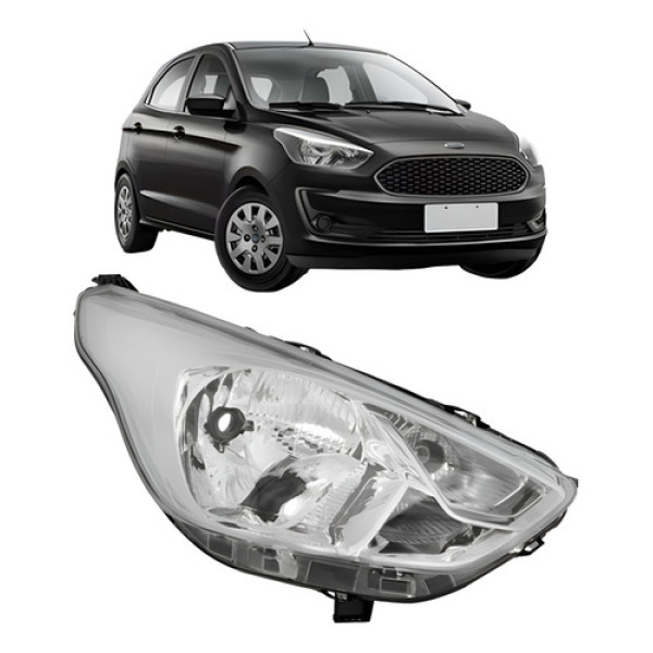 Farol Ford Ka 2019 2020 2021 2022 Cromado