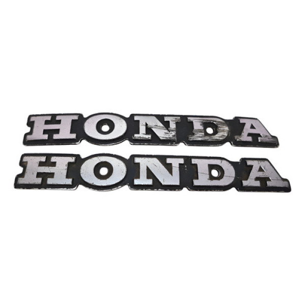 Par Emblema Tanque Honda Cb 400 Original Detalhes 54404 Prateado