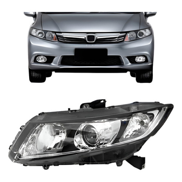 Farol Para Honda Civic 2012 2013 2014 2015 Manual - Esquerdo/motorista
