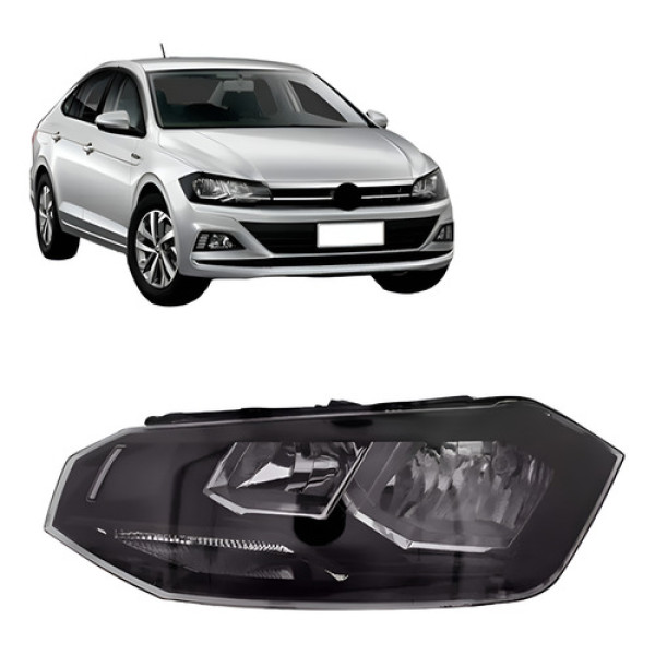 Farol Polo Virtus 2018 2019 2020 Manual C/friso Preto