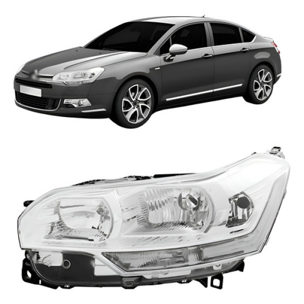 Farol Citroen C5 2008 2009 2010 2011 2012 Elétrico Sem Moto Esquerdo/motorista