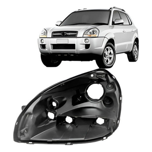 Carcaça Farol Dianteiro Tucson 2004 2005 2006 2007 A 2016