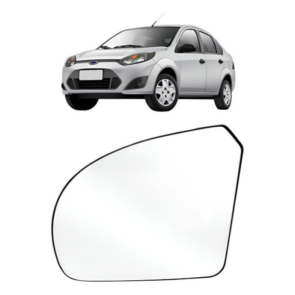Lente Espelho Retrovisor Fiesta 2003 04 05 06 07 08 A 2012