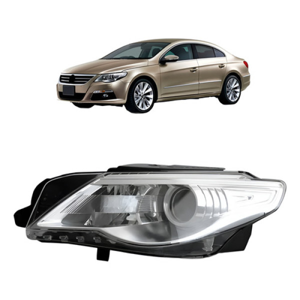 Farol Passat Cc 2009 10 11 2012 C/ Motor E Entrada P/ Xenôn Esquerdo/motorista