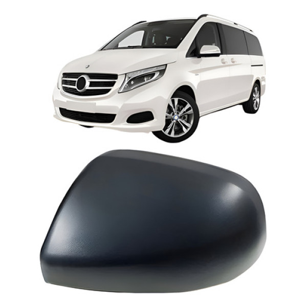Capa Retrovisor Vito 2018 2019 2020 Preto Texturado