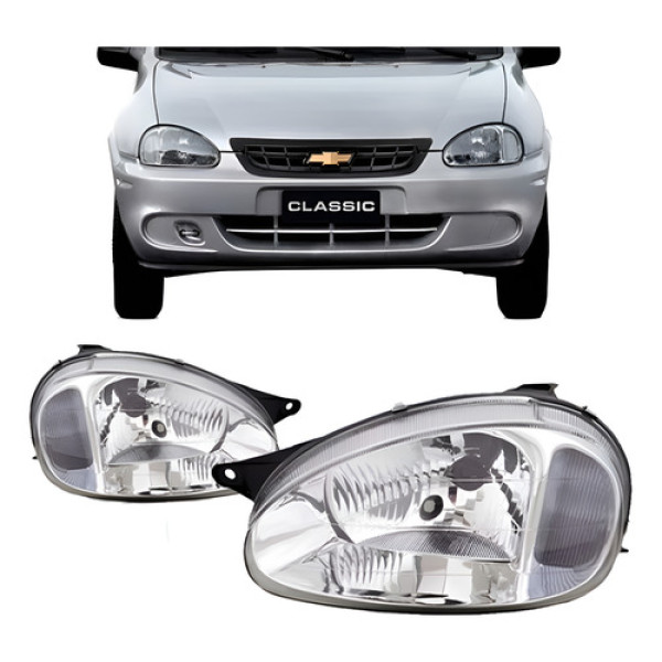 Farol Farolete Corsa 2000 2001 2002 Carcaça Cinza Promoção