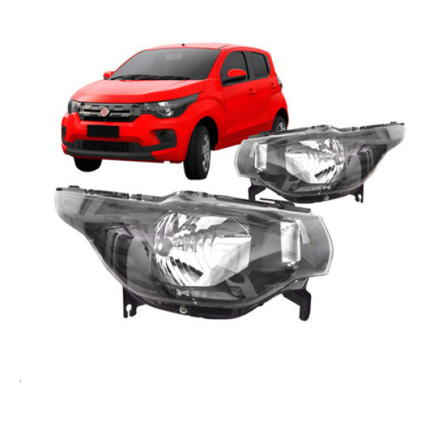 Par Farol Para Fiat Mobi 2016 2017 2018 Preto