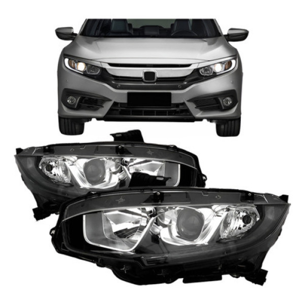 Par Farol Civic 2017 18 19 20 2021 Manual C/ Projetor C/ Led