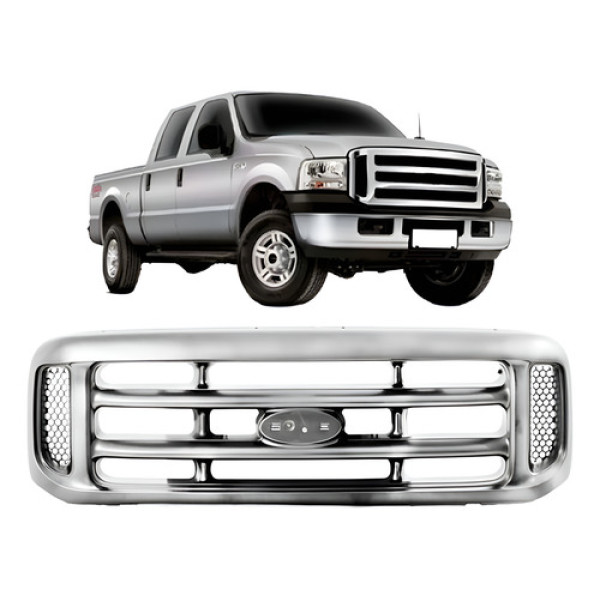 Grade Radiador F250 1999 A 2005 Toda Cromada