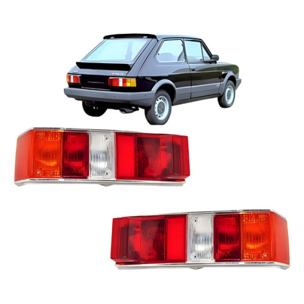 Par Lanterna Traseira Spazio Oggi 1983 84 85 1986 Tricolor Ambos Lados Vermelho