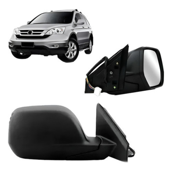 Retrovisor Eletrico Crv 2007 2008 2009 2010 2011 2012 Preto