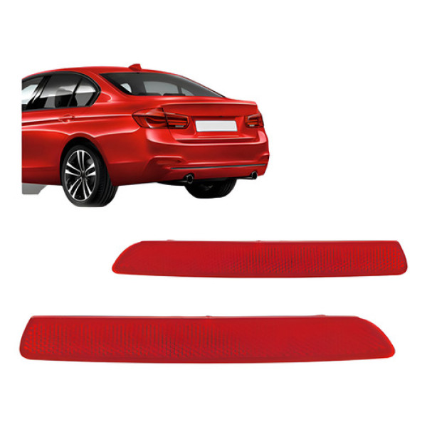 Par Refletor Parachoque Traseiro Serie 3 Sedan 2016 17 2018