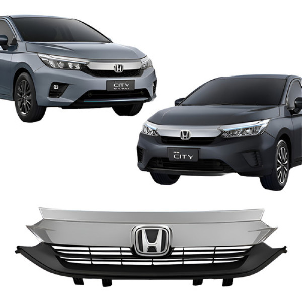 Grade Do Radiador Honda City 2022 2023 2024 C/ Friso Cromado Brilhante