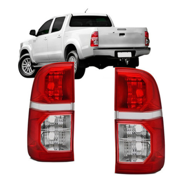 Par Lanterna Traseira Hilux 2012 A 2015