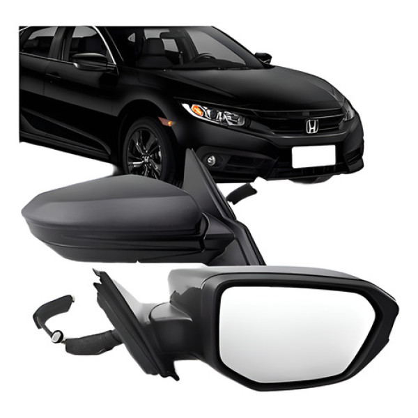 Retrovisor Civic 2017 Até 2021 Elétrico Sem Pisca Direito