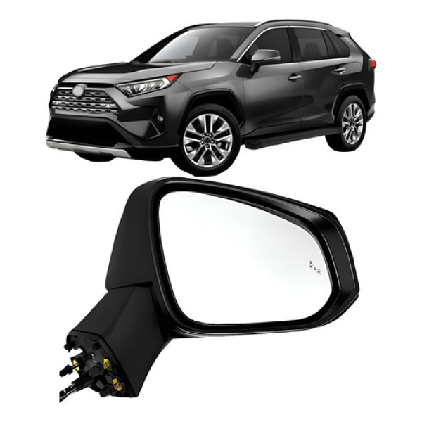 Retrovisor Rav4 2019 A 2020 Elétrico C/ Pisca C/ Ponto Cego