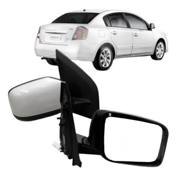 Par Retrovisor Sentra 2010 A 2012 Elétrico (cabeça Quadrad