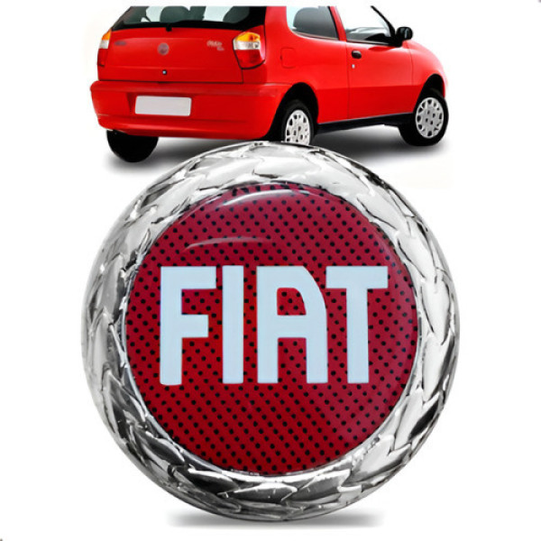 Emblema Tampa Traseira Palio Fire 2001 2002 2003 Vermelho