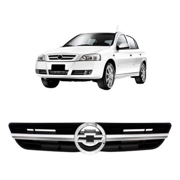 Grade Astra 2003 A 2011 C/ Friso Cromado Sem Emblema Preto