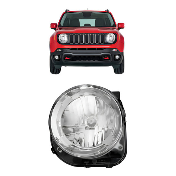 Farol Para Jeep Renagade 2015 A 2018 Eletrico Sem Projetor Esquerdo/motorista