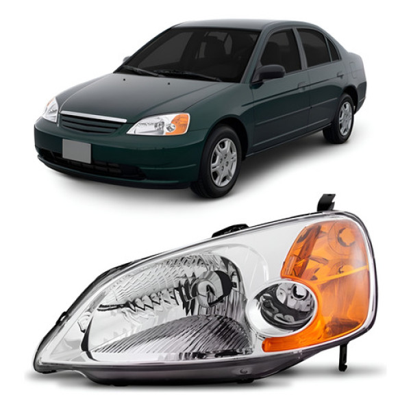 Farol Civic 2001 2002 2003 Elétrico Modelo Original