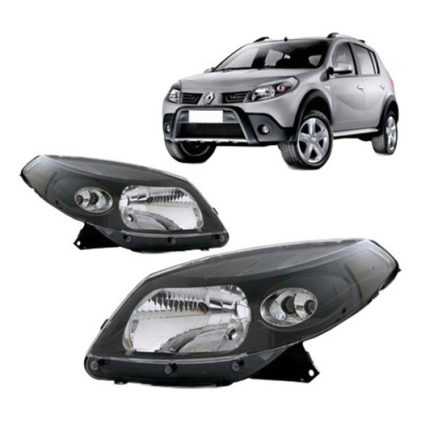 Par Farol Sandero 2008 2009 2010 2011 Máscara Negra Promoç