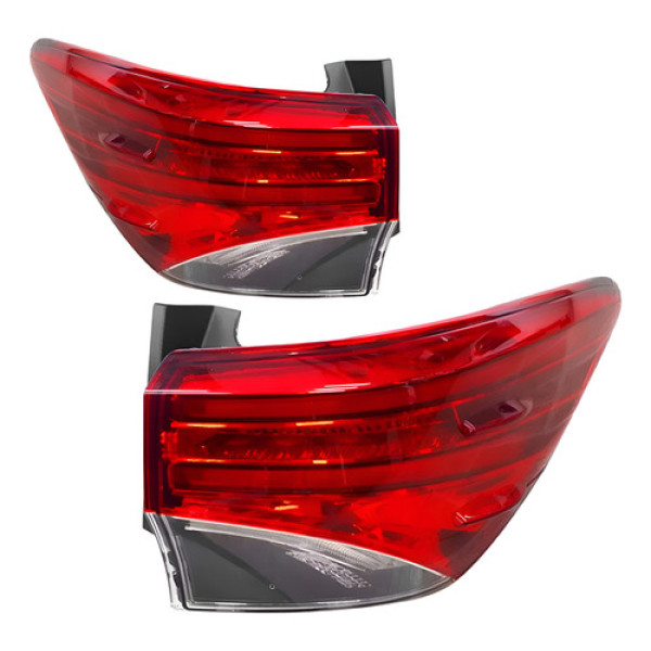 Par Lanterna Traseira Hilux Sw4 2016-2019 Canto C/ Led Ambos Lados