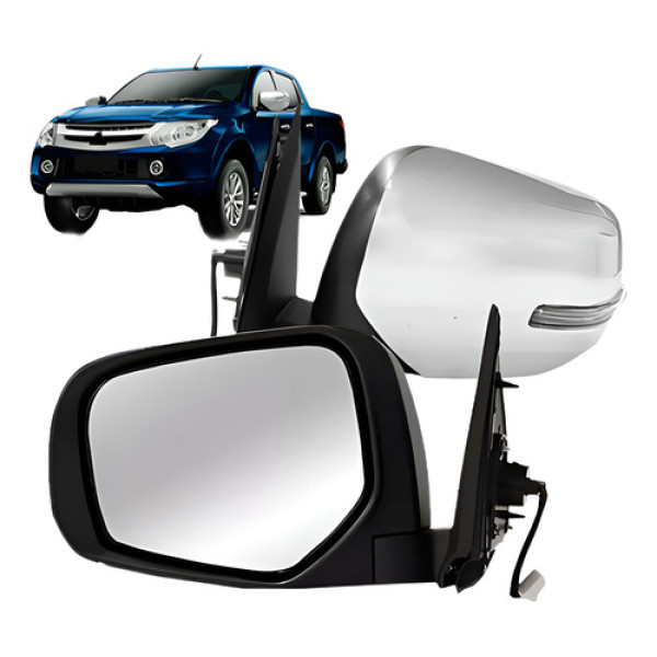 Par Retrovisor Externo Triton 2017 18 2019 Eletrico Cromado