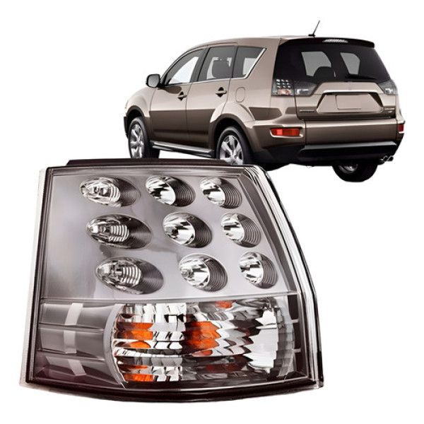 Lanterna Traseira Outlander 2007 A 2012 Canto Com Led